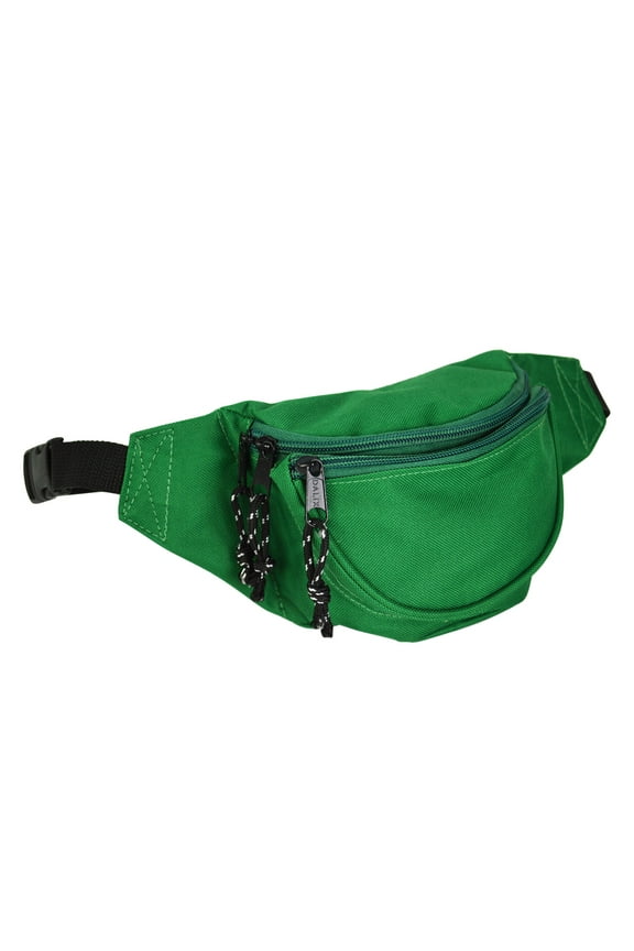 Fanny Pack w/ 3 Pockets Traveling Belt Pouch Waist Wallet Concealer Green