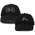 thumbnail image 1 of DALIX Father Son Bicycle Tricycle Matching Ball Cap Embroidered Hat Set in Black, 1 of 7