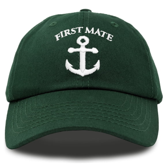 DALIX First Mate Hat Sailing Baseball Cap Sailor Gift Boating Men Women in Dark Green