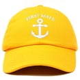 thumbnail image 1 of DALIX First Mate Hat Sailing Baseball Cap Sailor Gift Boating Men Women in Gold, 1 of 6
