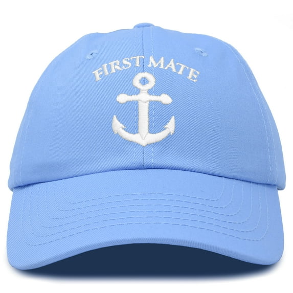 DALIX First Mate Hat Sailing Baseball Cap Sailor Gift Boating Men Women in Light Blue