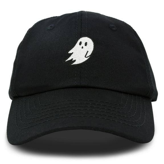DALIX Ghost Embroidery Dad Hat Baseball Cap Cute Halloween in Black