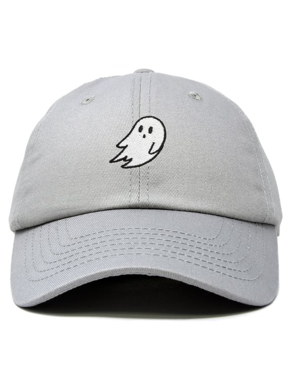 Ghost Embroidery Dad Hat Baseball Cap Cute Halloween in Gray