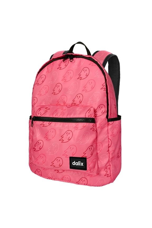 Ghost Vibes Backpack in Hot Pink for Travel Laptop Book Bag for Men Women