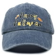 thumbnail image 1 of DALIX Happy Halloween Hat Treats Mens Womens Baseball Cap in Navy Blue Vintage, 1 of 7
