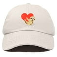 thumbnail image 1 of DALIX Heart Cute Sloth Hat Womens Embroidered Baseball Cap in Beige, 1 of 6