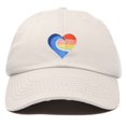 thumbnail image 1 of DALIX Heartwave Hat Embroidered Surf Baseball Cap Womens in Beige, 1 of 6