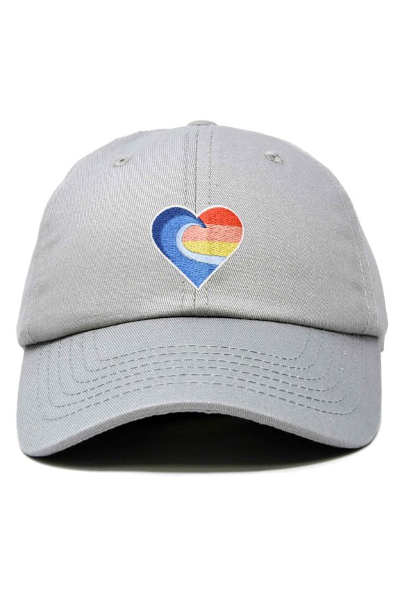 Heartwave Hat Embroidered Surf Baseball Cap Womens in Gray