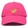 thumbnail image 1 of DALIX Hot Dog Hat Embroidered Mens Womens Baseball Cap in Hot Pink, 1 of 6