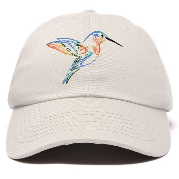 DALIX Hummingbird Hat Baseball Cap Mom Nature Wildlife Birdwatcher Gift in Beige