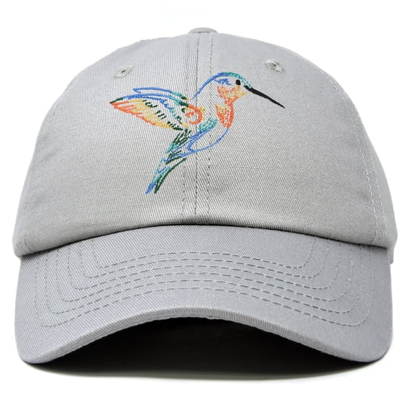 DALIX Hummingbird Hat Baseball Cap Mom Nature Wildlife Birdwatcher Gift in Gray