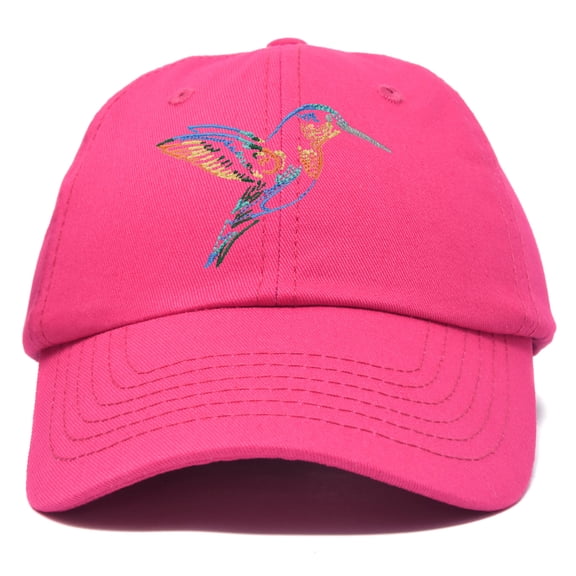 DALIX Hummingbird Hat Baseball Cap Mom Nature Wildlife Birdwatcher Gift in Hot Pink