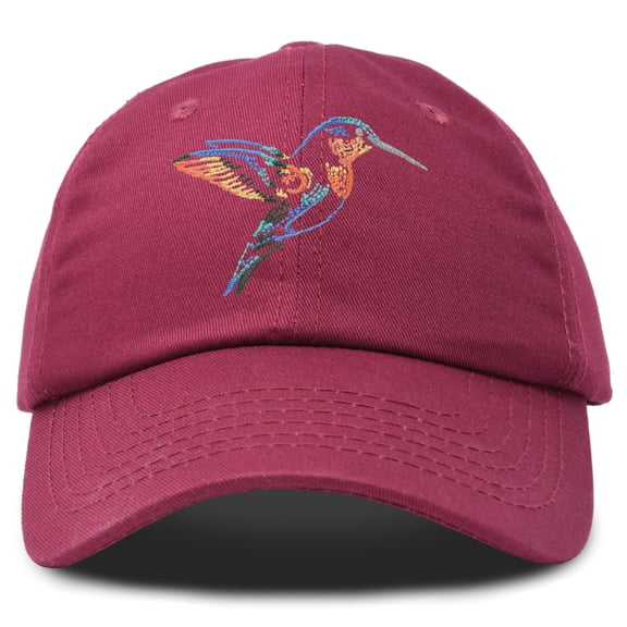 DALIX Hummingbird Hat Baseball Cap Mom Nature Wildlife Birdwatcher Gift in Maroon