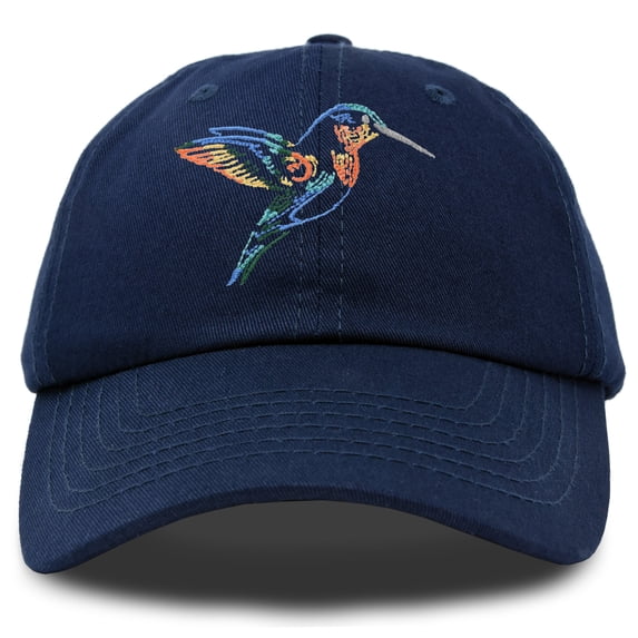DALIX Hummingbird Hat Baseball Cap Mom Nature Wildlife Birdwatcher Gift in Navy Blue