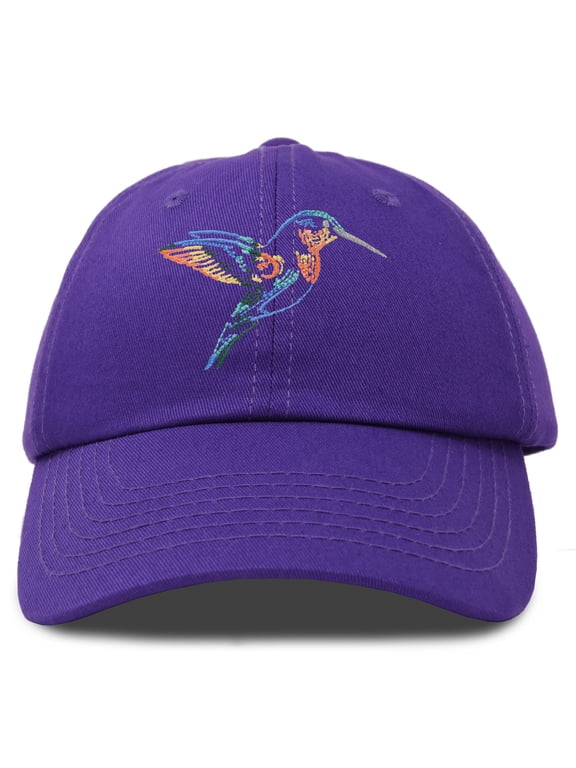 Hummingbird Hat Baseball Cap Mom Nature Wildlife Birdwatcher Gift in Purple