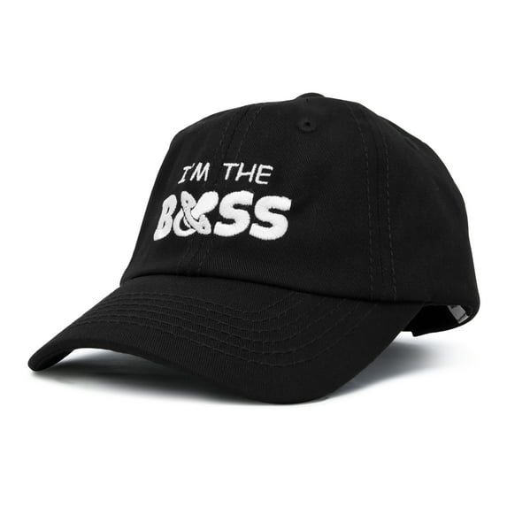 DALIX I'm The Boss Baby Hat Infant Baseball Cap for Baby Girls and Boys in Black