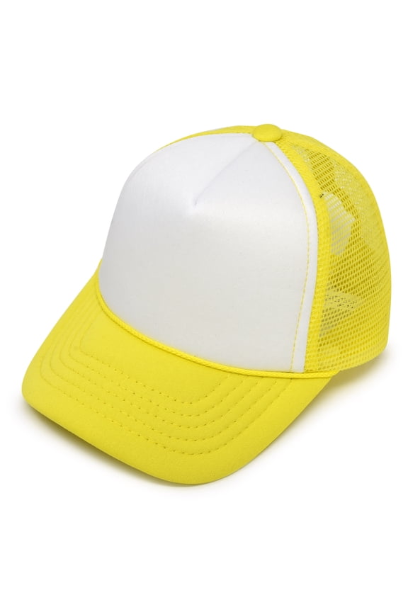 Infant Trucker Hat Baby Cap Tiny Extra Small Girls Boys in Yellow White