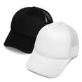 thumbnail image 1 of DALIX Infant Trucker Hat Baby Girls Boys Cap in Black/White (2-Pack), 1 of 6