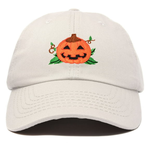 DALIX Jack-O-Lantern Halloween Pumpkin Hat Boys Girls Baseball Cap in Beige