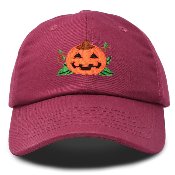 DALIX Jack-O-Lantern Halloween Pumpkin Hat Boys Girls Baseball Cap in Maroon
