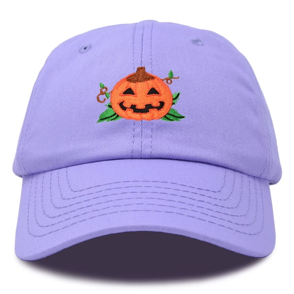 DALIX Jack-O-Lantern Halloween Pumpkin Hat Mens Womens Baseball Cap in Lavender