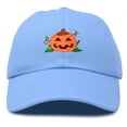 thumbnail image 1 of DALIX Jack-O-Lantern Halloween Pumpkin Hat Mens Womens Baseball Cap in Light Blue, 1 of 7