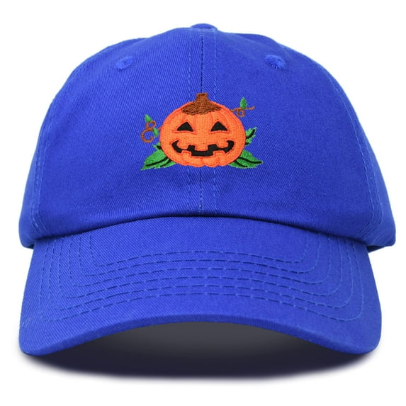 DALIX Jack-O-Lantern Halloween Pumpkin Hat Mens Womens Baseball Cap in Royal Blue