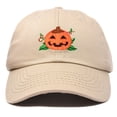 thumbnail image 1 of DALIX Jack-O-Lantern Halloween Pumpkin Hat Unisex Cap in Khaki, 1 of 7