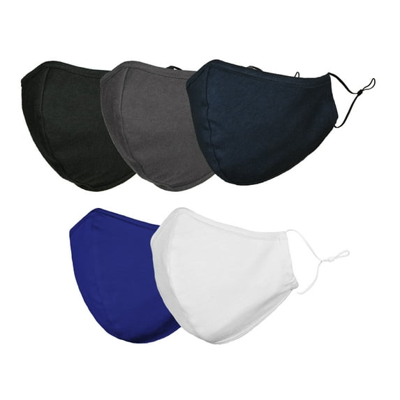 DALIX Kids Cotton Face Mask Reuseable Washable in Assorted Boys Colors Made in USA - XXS-XS Size 5 Pack