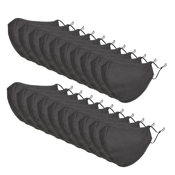 DALIX Kids Cotton Face Mask Reuseable Washable in Charcoal Gray Made in USA - XXS-XS Size (20-Pack)