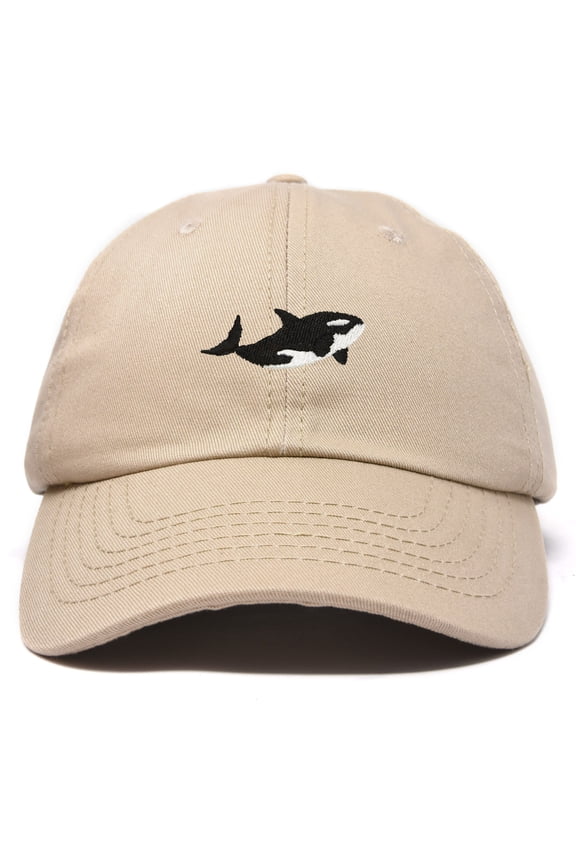 Killer Whale Hat Orca Marine Life Baseball Cap in Khaki