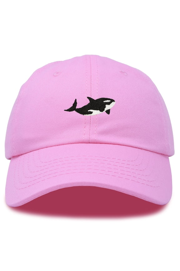 Killer Whale Hat Orca Marine Life Baseball Cap in Light Pink
