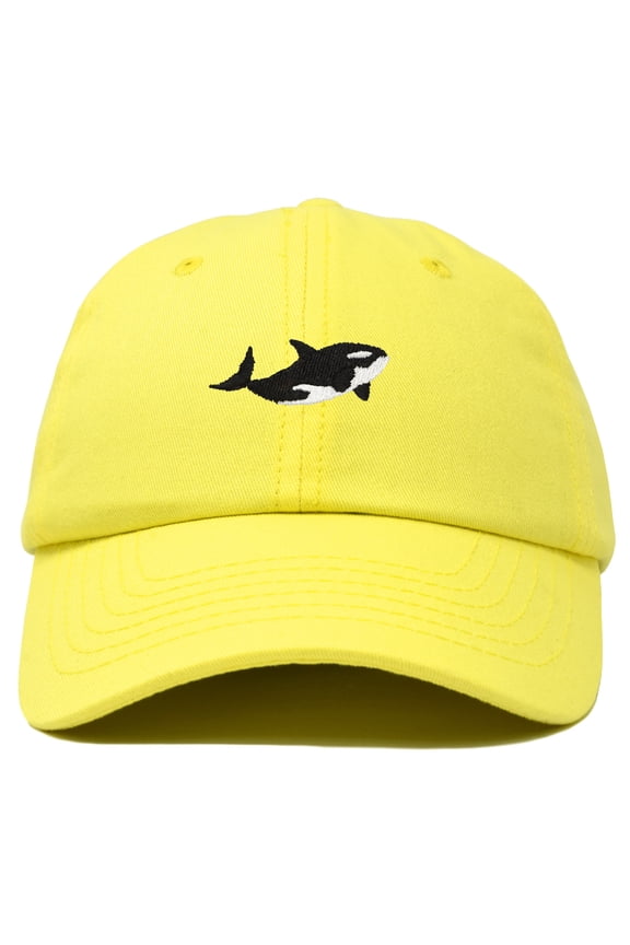 Killer Whale Hat Orca Marine Life Baseball Cap in Minion Yellow