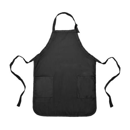DALIX Kitchen Apron Commercial Restaurant Home Two Pockets Black