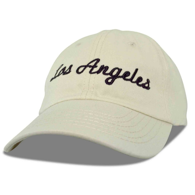 DALIX Los Angeles Baseball Cap Mens Womens Hats LA in Beige