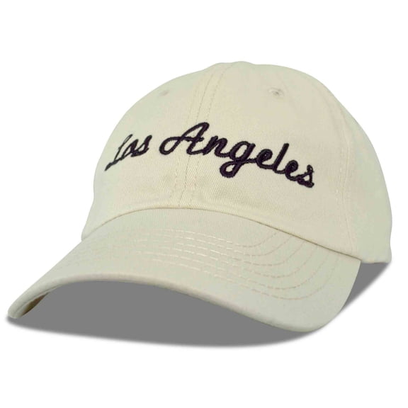 DALIX Los Angeles Baseball Cap Mens Womens Hats LA in Beige