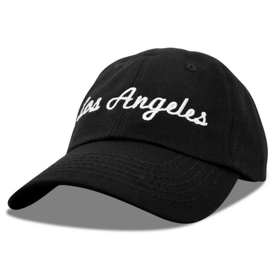 DALIX Los Angeles Baseball Cap Mens Womens Hats LA in Black