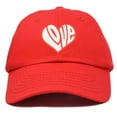 thumbnail image 1 of DALIX Love Heart Hat Womens Embroidered Baseball Cap in Red, 1 of 6