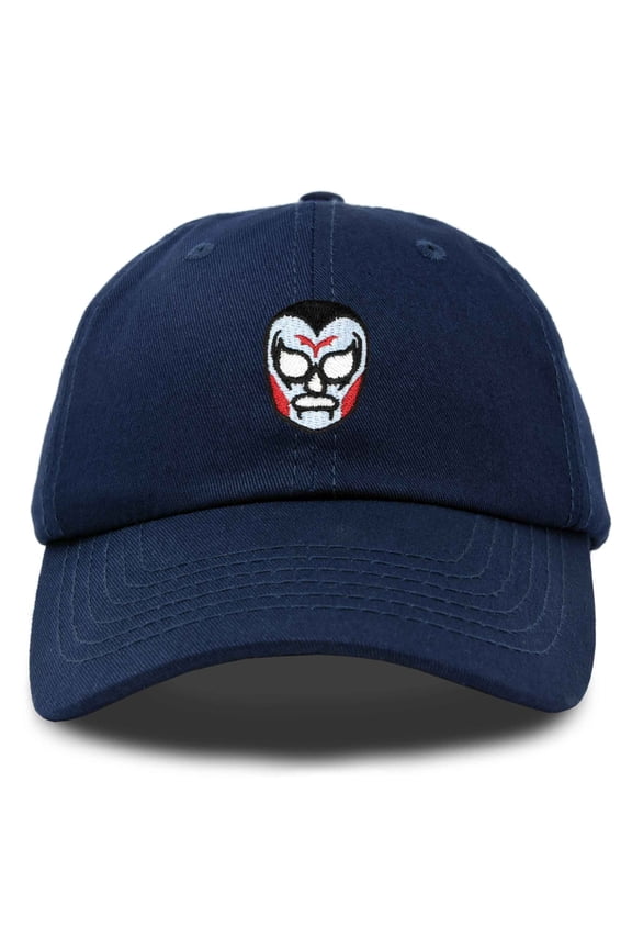 Lucha Libre Luchador Ball Cap Embroidered Hat in Navy Blue