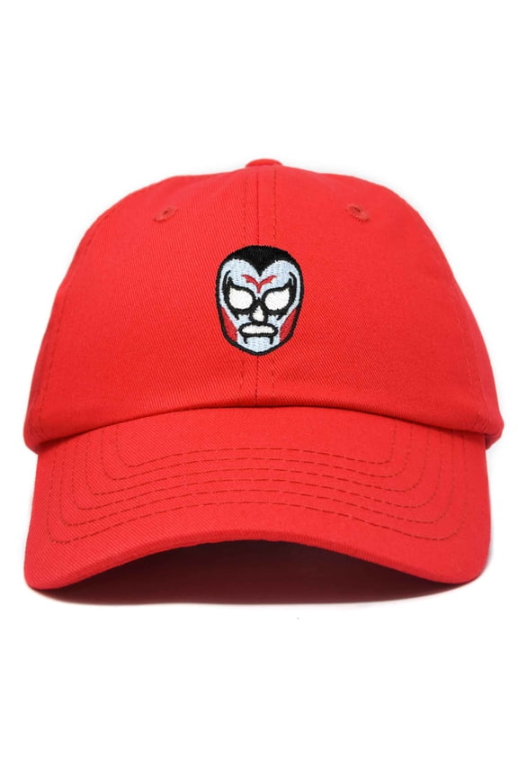 Lucha Libre Luchador Ball Cap Embroidered Hat in Red