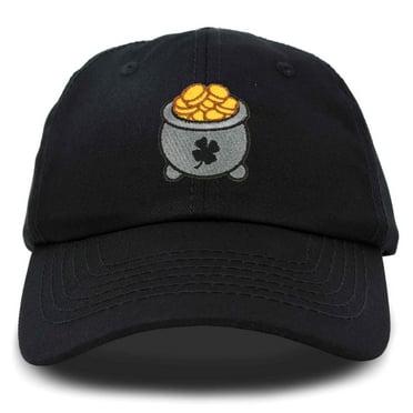 DALIX Lucky Pot Of Gold Hat Womens Embroidered Baseball Cap in Black