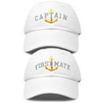thumbnail image 1 of DALIX Matching Captain And First Mate Hat Set Embroidered Ball Cap in White, 1 of 7