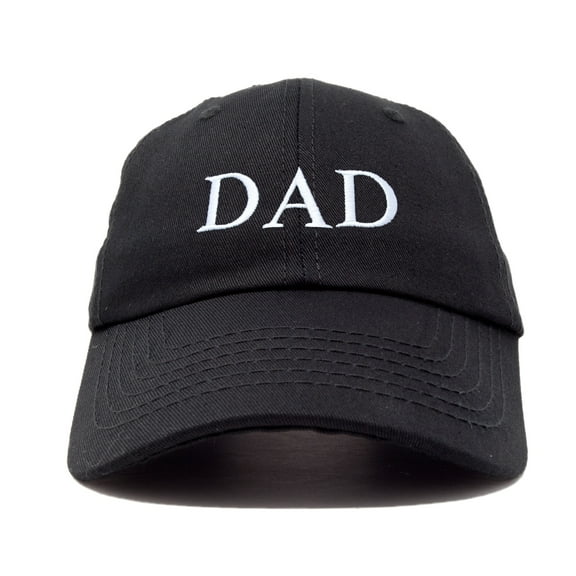 DALIX Men's Embroidered Dad Hat Soft Cotton Baseball Cap in Black