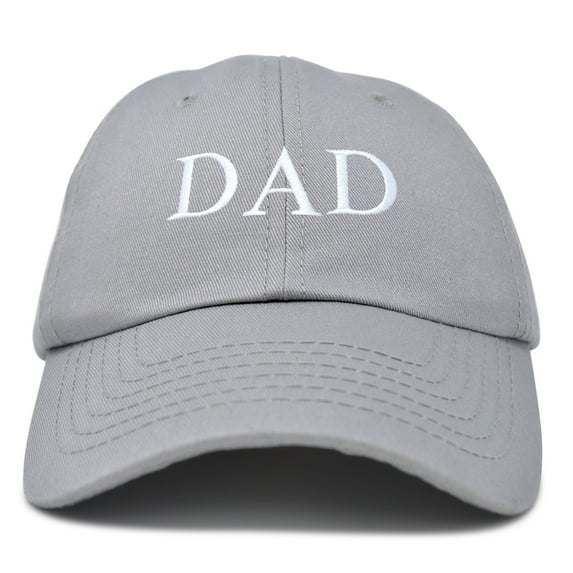 DALIX Men's Embroidered Dad Hat Soft Cotton Baseball Cap in Gray