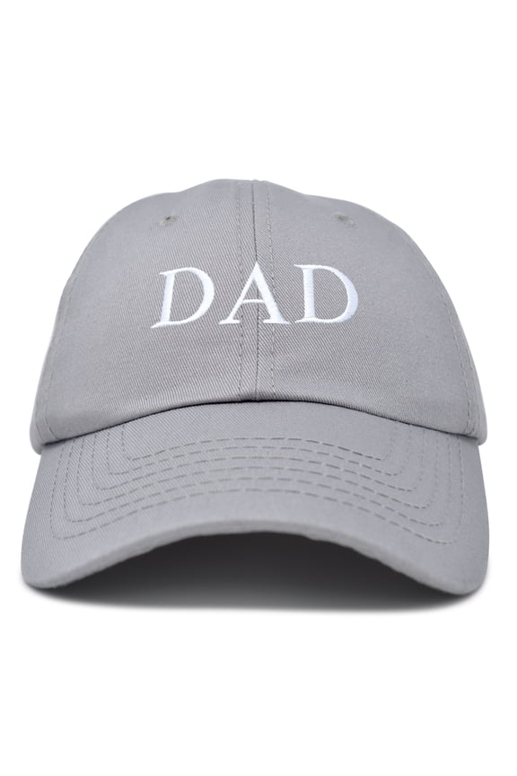 Men's Embroidered Dad Hat Soft Cotton Baseball Cap in Gray