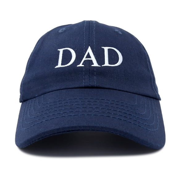DALIX Men's Embroidered Dad Hat Soft Cotton Baseball Cap in Navy Blue