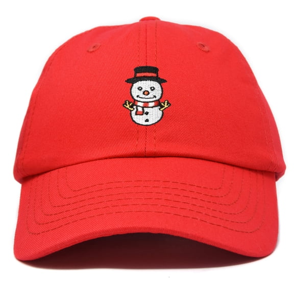DALIX Mini Snowman Hat Ladies Womens Baseball Cap in Red