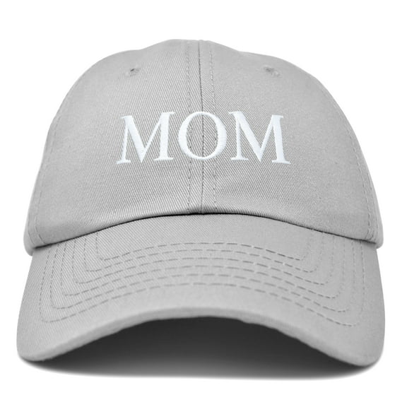 DALIX Mom Hat Women's Embroidered Cotton Baseball Cap in Gray