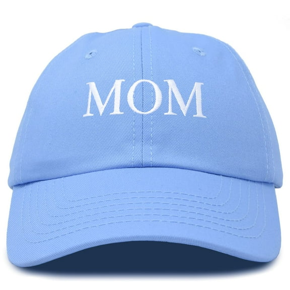 DALIX Mom Hat Women's Embroidered Cotton Baseball Cap in Light Blue