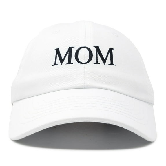 DALIX Mom Hat Women's Embroidered Cotton Baseball Cap in White
